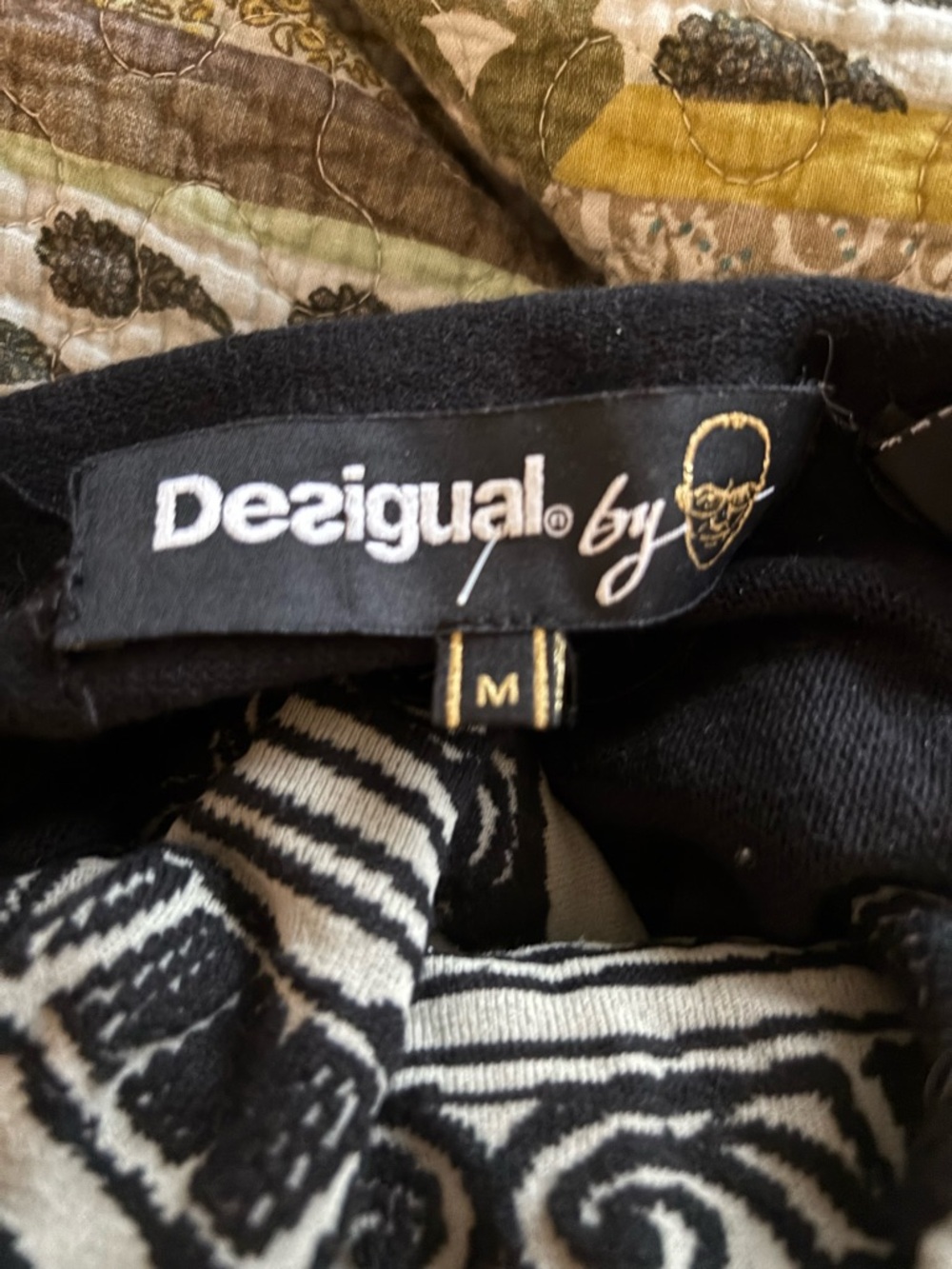 Desigual Black and Cream Patterned Knit Top - Picture 3 of 3
